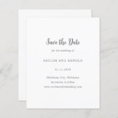 Saylor Modern Wedding Save the Date (Voorkant / Achterkant)