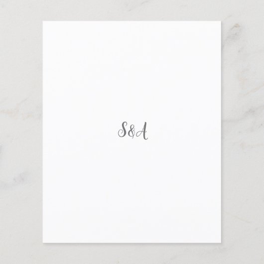 Saylor Modern Wedding Save the Date (Achterkant)