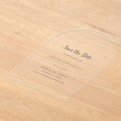 Saylor Modern Wedding Save the Date Acryl Uitnodigingen (Laagn)