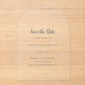 Saylor Modern Wedding Save the Date Acryl Uitnodigingen (Voorkant)