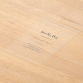 Saylor Modern Wedding Save the Date Acryl Uitnodigingen (Laagn)