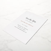 Saylor Modern Wedding Save the Date Folie Uitnodiging (Gedraaid)