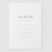 Saylor Modern Wedding Save the Date Vellum Uitnodigingen (Voorkant)