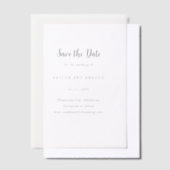 Saylor Modern Wedding Save the Date Vellum Uitnodigingen (Offset)