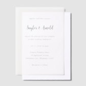 Saylor Modern Wedding Vellum Uitnodigingen (Offset)