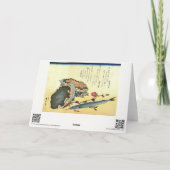 Sayori & Awabi (Halfbeak, Abalone) Hiroshige Fish Kaart (Achterkant)