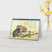 Sayori & Awabi (Halfbeak, Abalone) Hiroshige Fish Kaart (Gele Bloem)