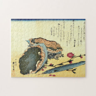 Sayori & Awabi (Halfbeak, Abalone) Hiroshige Fish Legpuzzel