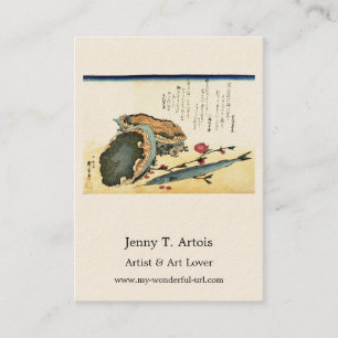 Sayori & Awabi (Halfbeak, Abalone) Hiroshige Fish Visitekaartje