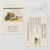 Sayori & Awabi (Halfbeak, Abalone) Hiroshige Fish Visitekaartje (Voorkant / Achterkant)