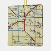 Sayre Oklahoma Keramisch Ornament (Links)