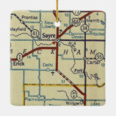 Sayre Oklahoma Keramisch Ornament (Achterkant)