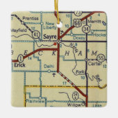 Sayre Oklahoma Keramisch Ornament (Voorkant)