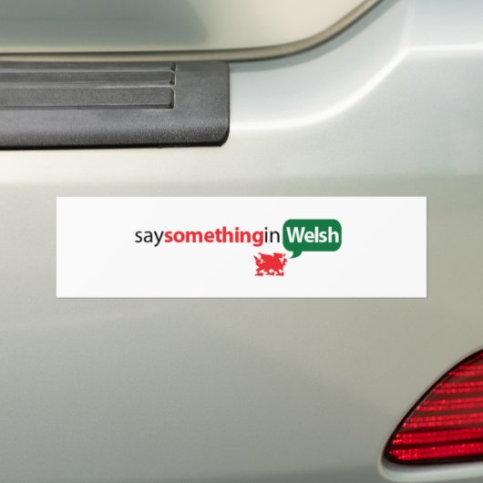 SaySomethinginWelsh Bumpersticker (Op auto)