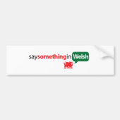 SaySomethinginWelsh Bumpersticker (Voorkant)