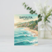 Sayulita Beach Surf Break Mexico Briefkaart (Staand voorkant)