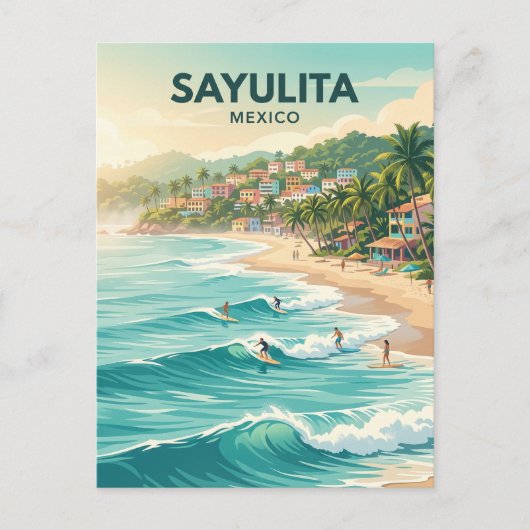 Sayulita Beach Surf Break Mexico Briefkaart (Voorkant)