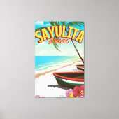 Sayulita Mexicaanse reisposter Canvas Afdruk (Voorkant)