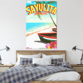 Sayulita Mexicaanse reisposter Canvas Afdruk (Insitu (Slaapkamer))