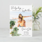 Sayulita, Mexico Beach Destination Photo Wedding Save The Date (Staand voorkant)