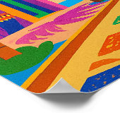 Sayulita Mexico Colorful Travel Poster (Hoek)