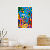 Sayulita Mexico Colorful Travel Poster (Keuken)