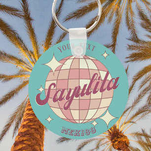 Sayulita Mexico Retro partij souvenir Sleutelhanger