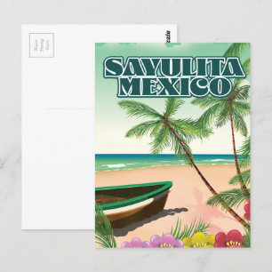 Sayulita Mexico strand poster Briefkaart