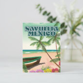 Sayulita Mexico strand poster Briefkaart (Staand voorkant)