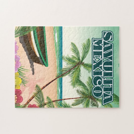 Sayulita Mexico strand poster Legpuzzel (Horizontaal)