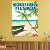 Sayulita Mexico strandposter Canvas Afdruk (Insitu (Woonkamer))