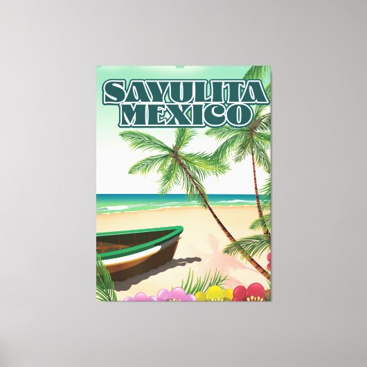 Sayulita Mexico strandposter Canvas Afdruk (Voorkant)