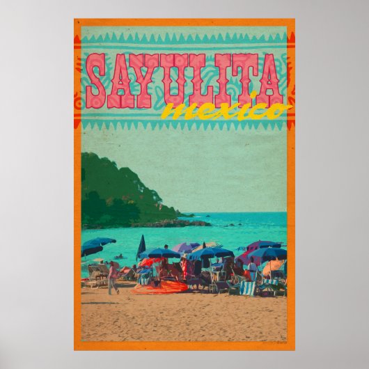 Sayulita Mexico  Style Travel Poster (Voorkant)