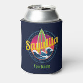 Sayulita Mexico Surfer  Wave Sunset Bigwave Blikjeskoeler (Blikje Achterkant)