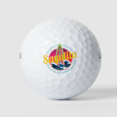 Sayulita Mexico Surfer  Wave Sunset Bigwave Golfballen (Voorkant)