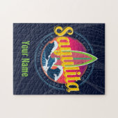 Sayulita Mexico Surfer Wave Sunset Bigwave Legpuzzel (Horizontaal)