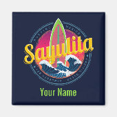 Sayulita Mexico Surfer  Wave Sunset Bigwave Magneet (Voorkant)