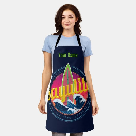 Sayulita Mexico Surfer  Wave Sunset Bigwave Schort (Gedragen)