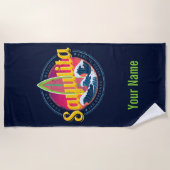 Sayulita Mexico Surfer  Wave Sunset Bigwave Strandlaken (Voorkant)