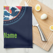 Sayulita Mexico Surfer  Wave Sunset Bigwave Theedoek (Quarter Fold)