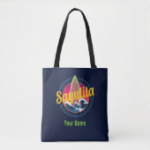 Sayulita Mexico Surfer Wave Sunset Bigwave Tote Bag (Voorkant)