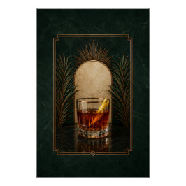 Sazerac Art Deco Poster | Bar Kunst