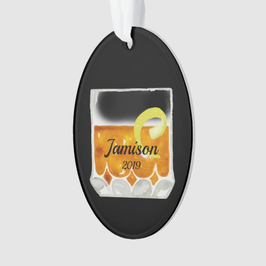 Sazerac Cocktail Personaliseerd Ornament (voorkant)