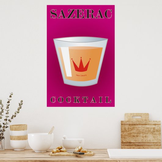 Sazerac Cocktail Poster (Keuken)