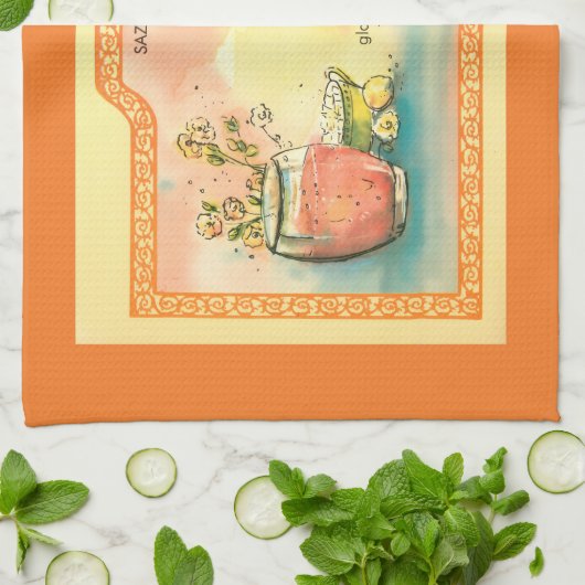 Sazerac cocktail recept theedoek (Gevouwen)