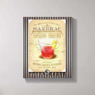 Sazerac de officiële cocktail van New Orleans Canvas Afdruk