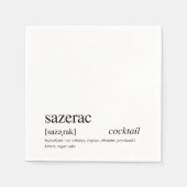 Sazerac Modern Quote Black Typography Cocktail Servet (Voorkant)