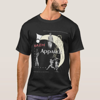 SAZH Apparels op zwart T-shirt