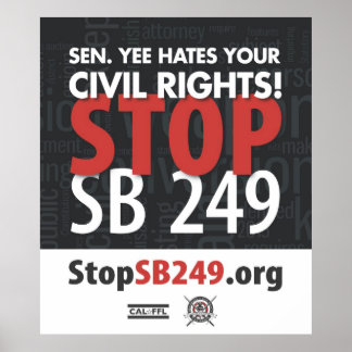 SB249-teken stoppen Poster