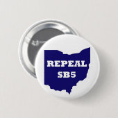 SB5-toets intrekken - blauw Ronde Button 5,7 Cm (Voorkant /achterkant)